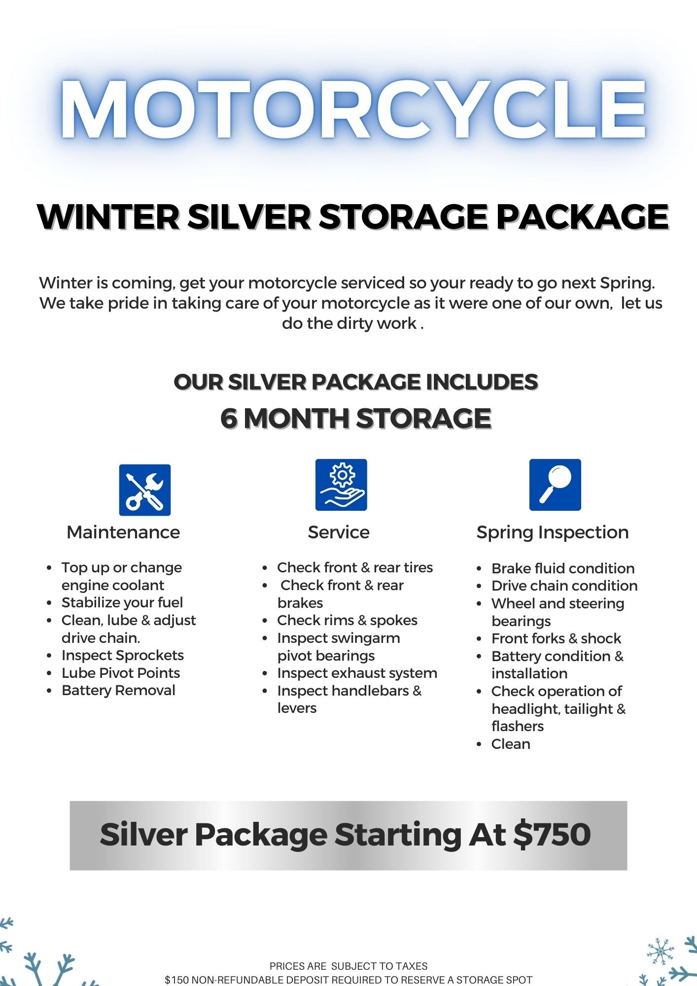 Indoor Motorcycle Storage